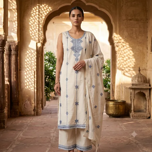 White_3_Piece_Cotton_Suit_Set_for_Women