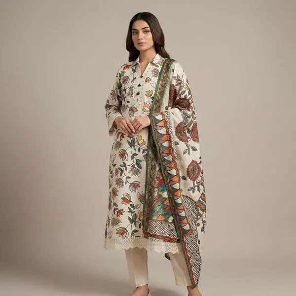 White_Floral_Print_3_Piece_Cotton_Suit_Set_for_Women