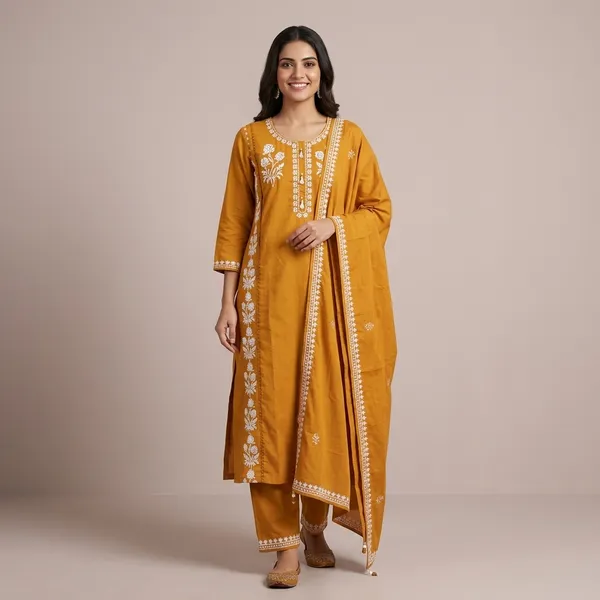 Orange_Embroidered_Anarkali_Suit_Dupatta__Set__for_Women