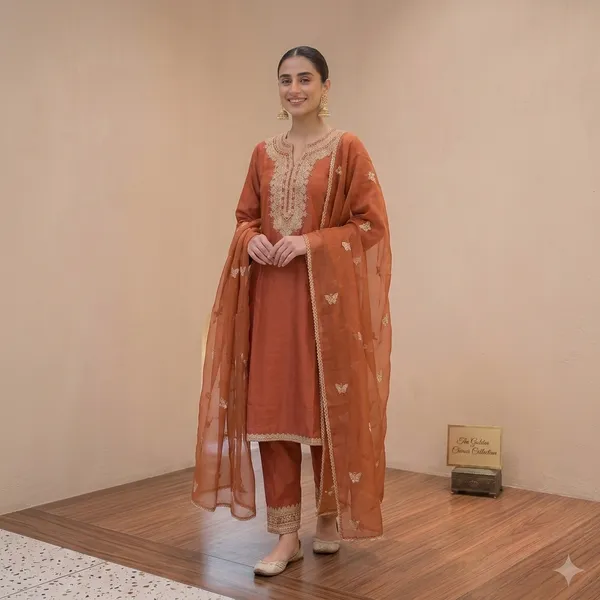 Orange_Silk_Embroidered_3_Piece_Cotton_Suit_Set_for_Women