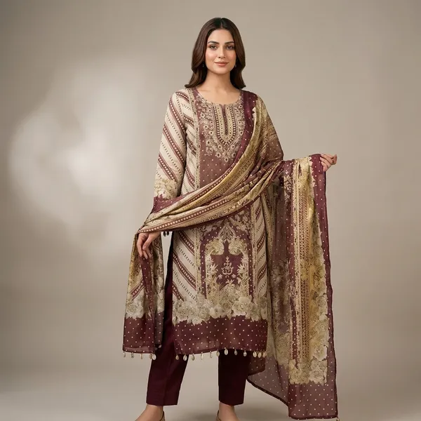 Brown_Embroidered_Bridal_Lehenga_Choli_Set_For_Women