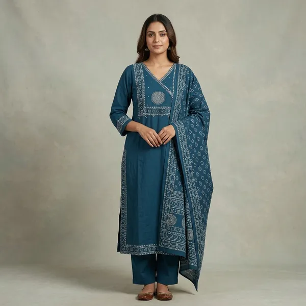 Blue_Embroidered_3_Piece_Cotton_Suit_Set_for_Women
