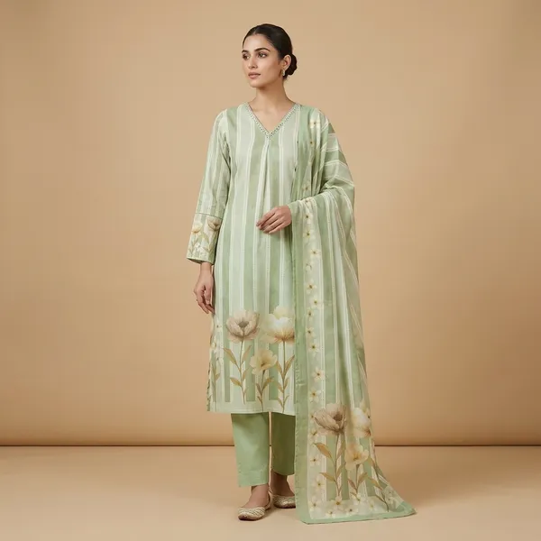 Pista_Green_Printed_Mirror_And_Thread_Work_3_Piece_Suit_Set_With_Printed_Dupatta_For_Women