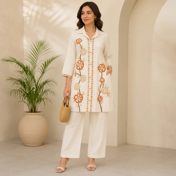 Off_White_Jute_Cotton_Hand_Embroidered_Co-ord_Set_For_Women