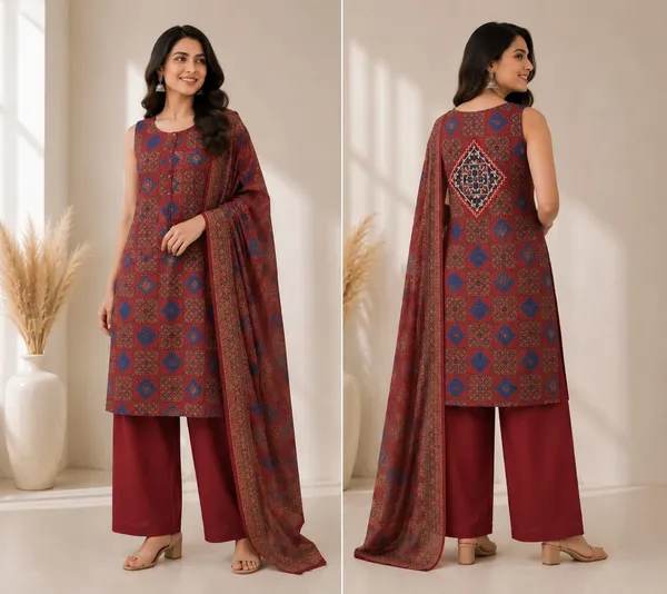 Mustard_Cotton_A_Line_Hand_Embroidered_2_Piece_Set_For_Women