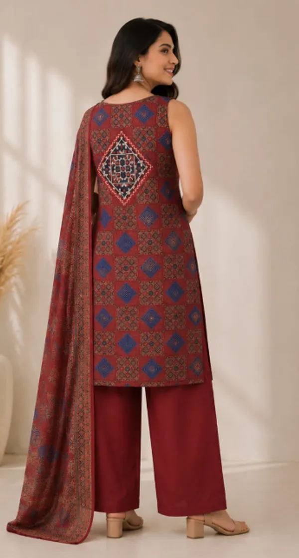 Mustard_Cotton_A_Line_Hand_Embroidered_2_Piece_Set_For_Women