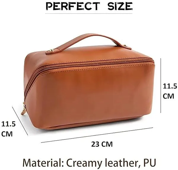 Brown_Faux_Leather_Makeup_Organizer_Bag_With_Multiple_Compartments