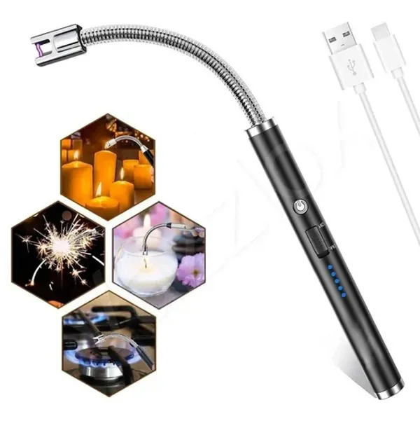 Usb_Rechargeable_Electric_Arc_Lighter_With_360_Flexible_Neck_Set_of_5