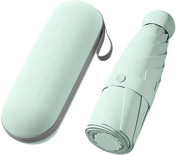 Mint_Green_Compact_Umbrella_With_Storage_Case