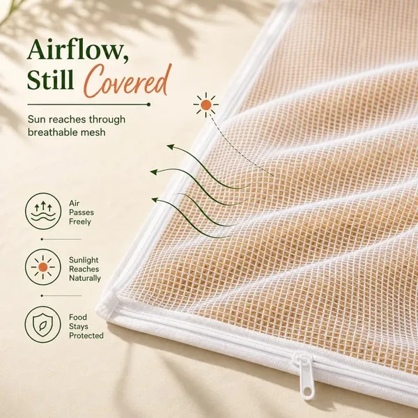 Pack_of_1_Cotton_Drying_Cloth_with_Net,_Off_White,_73_x_96_cm,_Breathable,_Washable,_Reusable,_for_Papad,_Vadagam,_Spices,_Millets,Sun_dry_Wadiyan_or_Badiyan_and_Sun_Dry_Mango_for_Pickle