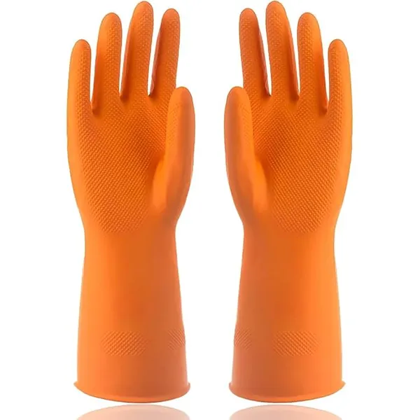 Orange_Rubber_Cleaning_Gloves_|_Reusable_Gloves_For_Cleaning_|_Chemicals_&_Detergents_Resistant|Heavy_Duty_Hand_Gloves|Hand_Gloves_For_Dish_Washing,_Gardening_&_Cleaning_Pack_Of_-2