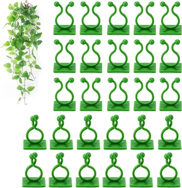 Plant_Climbing_Wall_Fixing_Clip,_Indoor_Cable_Tie,_Vine_Plant_Climbing_Support,_Self-Adhesive_Hook,_Invisible_Vine_Fixing_(Pack_Of_30)_(Green)_Pack_Of_-30