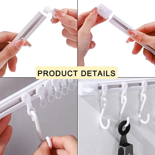 Wall_Mounted_Sliding_Hook_Rail_-_Pack_of_2