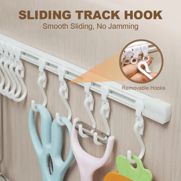 Wall_Mounted_Sliding_Hook_Rail_-_Pack_of_2