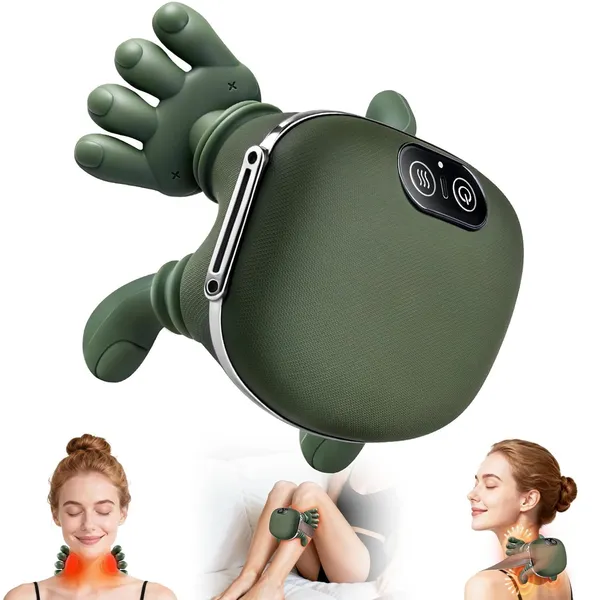 Green_Shoulder_&_Neck_Massager_For_Pain_Relief_|_Deep_Tissue_Kneading_With_Dual-Zone_Heat_&_2-Speed_Temperature_Control_|_Back_&_Leg_Massager_|_Useful_Gift_|_Green