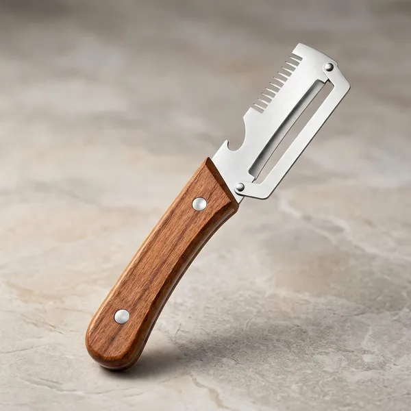 Multi-Functional_3_In_1_Vegetable_&_Fruit_Stainless_Steel_Blade_Peeler_With_Wooden_Handle_&_Bottle_Opener_For_Potato,_Carrot,_Apple_&_Cucumber