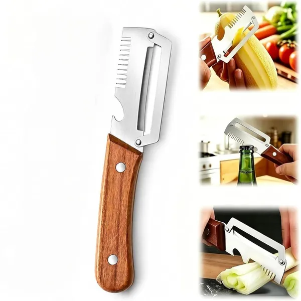 Multi-Functional_3_In_1_Vegetable_&_Fruit_Stainless_Steel_Blade_Peeler_With_Wooden_Handle_&_Bottle_Opener_For_Potato,_Carrot,_Apple_&_Cucumber