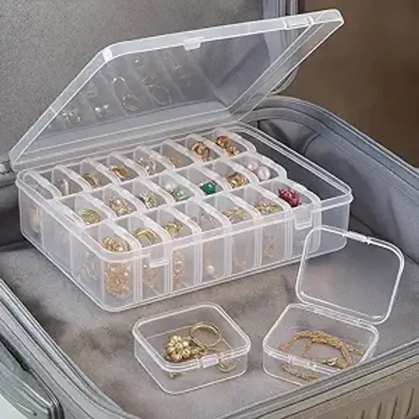 30_Pcs_Clear_Plastic_Storage_Containers_Features_Hinged_Lid_And_Labels,_Craft_Storage_Box_For_Jewelry,_Diamonds,_Clay_Beads,_Bracelets,_Screws,_Seeds,_Small_Parts
