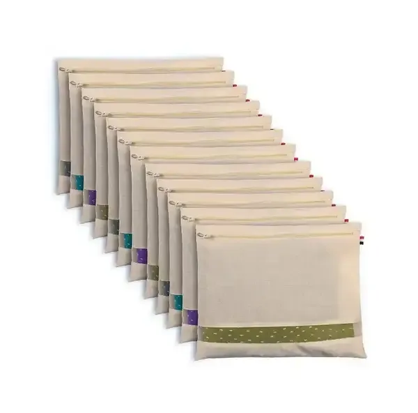 Cotton_Saree_bags/Covers_16_inch_x_14_inch_Zip_Breathable_Cotton_Foldable_Storage_Bags_with_Transparent_Window_Reusable_Wardrobe_Organizer_for_Sarees,_Lehengas_&_Ethnic_Wear
