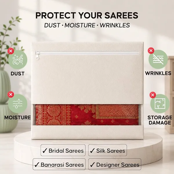 Cotton_Saree_bags/Covers_16_inch_x_14_inch_Zip_Breathable_Cotton_Foldable_Storage_Bags_with_Transparent_Window_Reusable_Wardrobe_Organizer_for_Sarees,_Lehengas_&_Ethnic_Wear