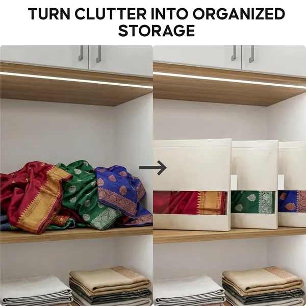 Cotton_Saree_bags/Covers_16_inch_x_14_inch_Zip_Breathable_Cotton_Foldable_Storage_Bags_with_Transparent_Window_Reusable_Wardrobe_Organizer_for_Sarees,_Lehengas_&_Ethnic_Wear