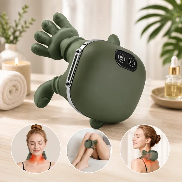 Green_Shoulder_&_Neck_Massager_For_Pain_Relief_|_Deep_Tissue_Kneading_With_Dual-Zone_Heat_&_2-Speed_Temperature_Control_|_Back_&_Leg_Massager_|_Useful_Gift_|_Green