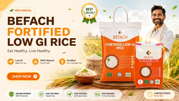 Befach_Low_Gi_Fortified_White_Rice_For_Sugar-Free_&_Weight_Loss_Diet_Everyday_Rice_(Medium_Grain,_Polished)_(5.5_Kg)