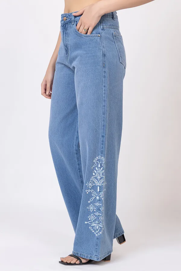imported_designer_Blue_Cotton_Jean_Jeans_For_Women
