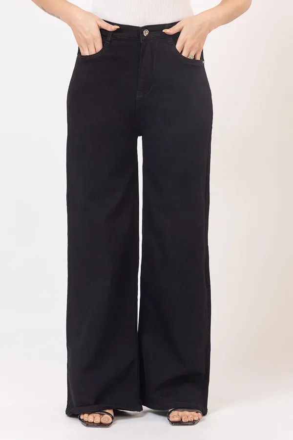 Black_Cotton_wide_leg_Jeans_For_Women