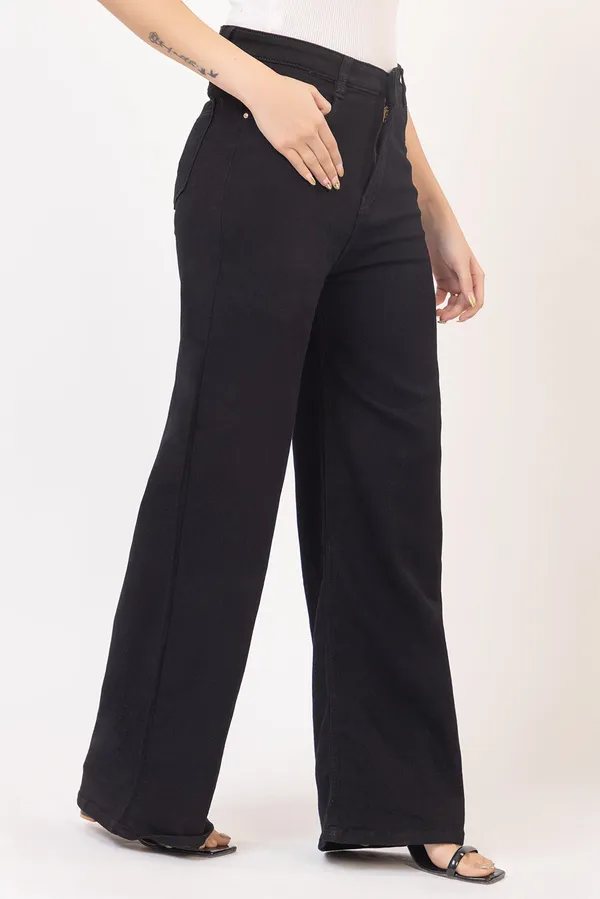 Black_Cotton_wide_leg_Jeans_For_Women