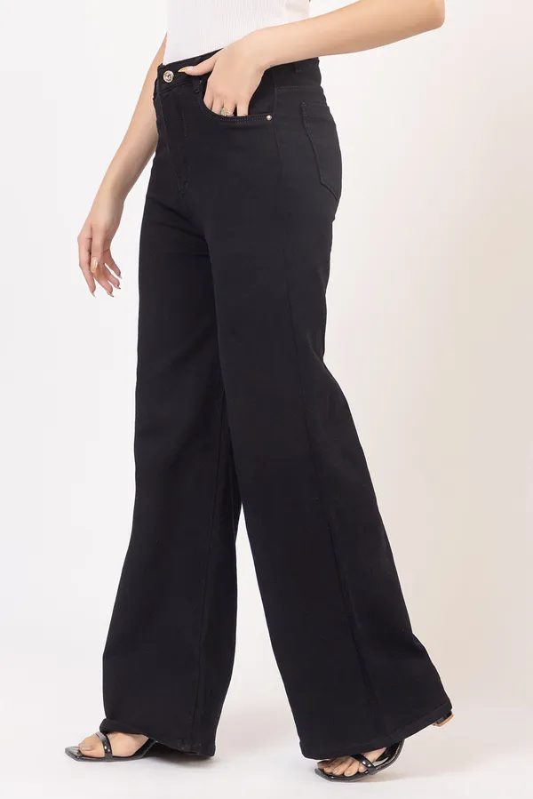 Black_Cotton_wide_leg_Jeans_For_Women