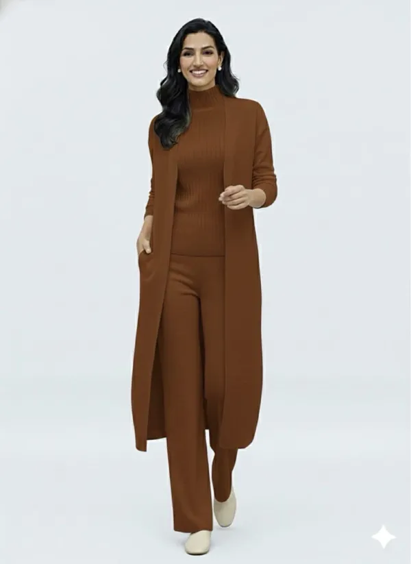 Imported_Brown_Scuba_Spacer_Fabric_3-Piece_Co-Ord_Set_For_Women