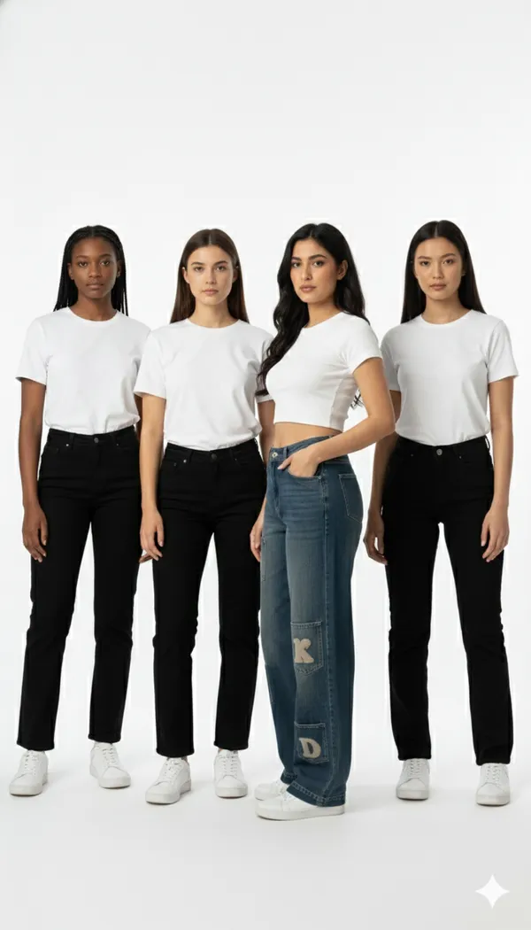 imported_designer_Blue_Cotton_Straight_Fit_Jeans_For_Women