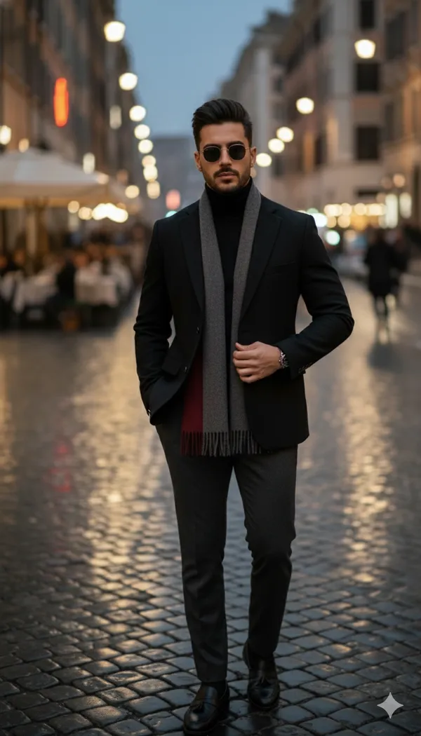 Imported_Black_Micro_Textured_Birdseye_Smart_Fit_Coat_For_Men