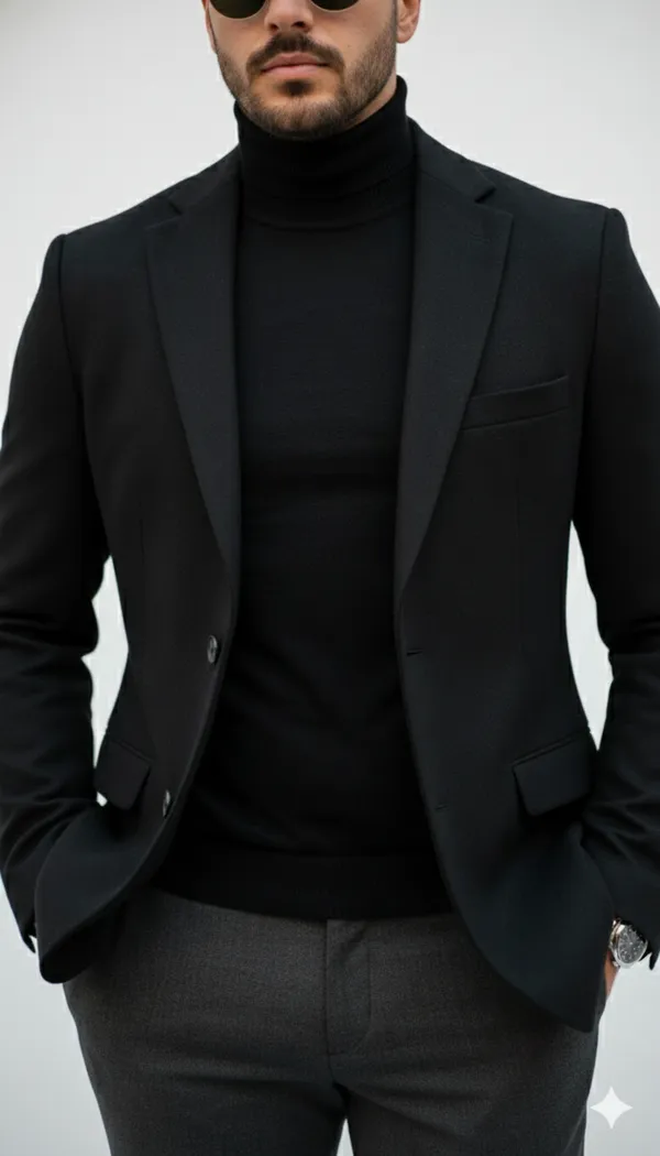 Imported_Black_Micro_Textured_Birdseye_Smart_Fit_Coat_For_Men