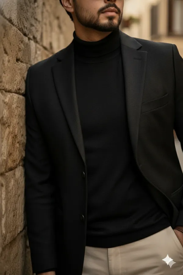 Imported_Black_Micro_Textured_Birdseye_Smart_Fit_Coat_For_Men
