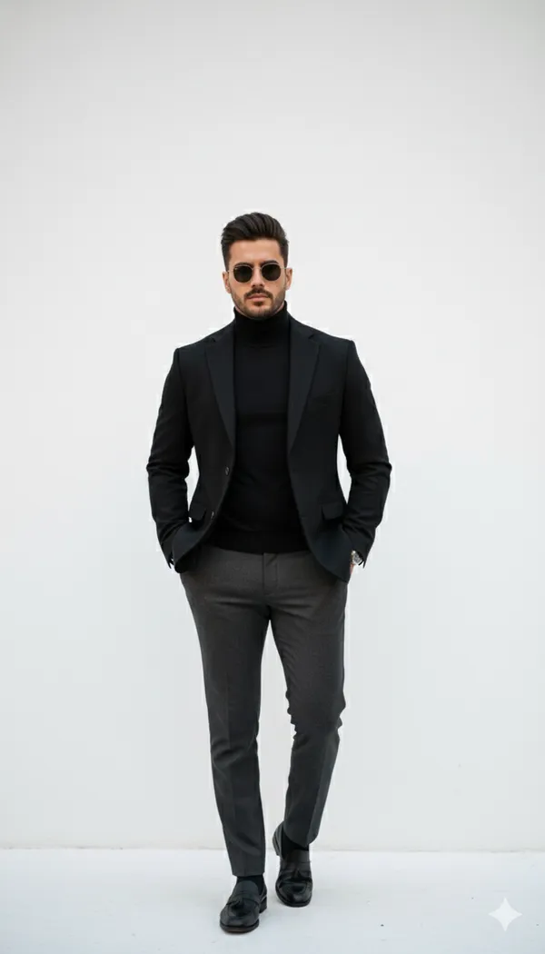 Imported_Black_Micro_Textured_Birdseye_Smart_Fit_Coat_For_Men