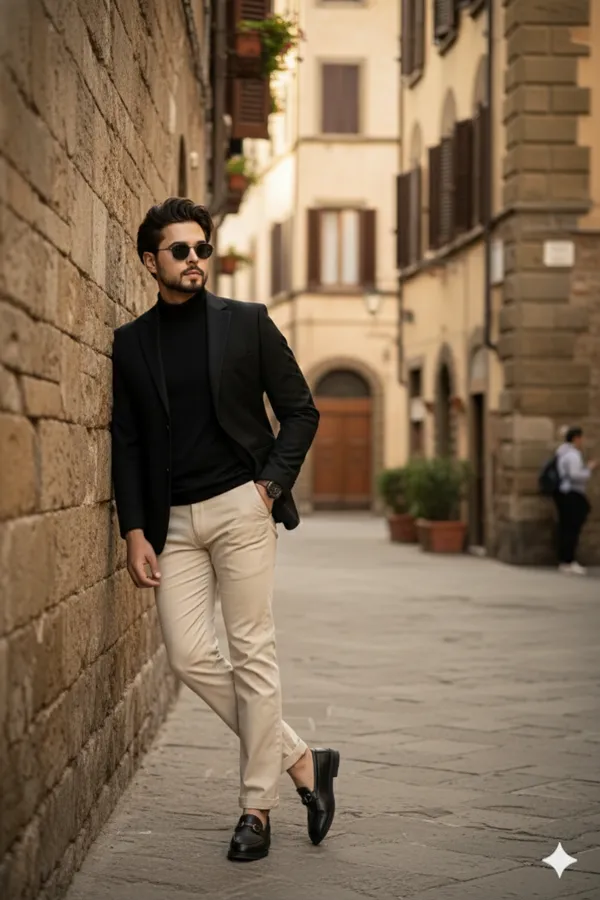 Imported_Black_Micro_Textured_Birdseye_Smart_Fit_Coat_For_Men