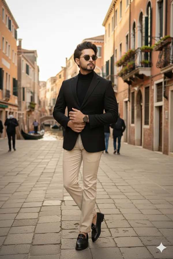 Imported_Black_Micro_Textured_Birdseye_Smart_Fit_Coat_For_Men