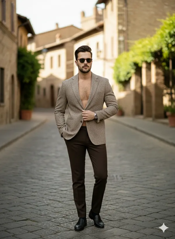 Imported_Tan_Micro_Textured_Birdseye_Smart_Fit_Coat_For_Men