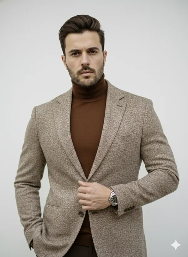 Imported_Tan_Micro_Textured_Birdseye_Smart_Fit_Coat_For_Men
