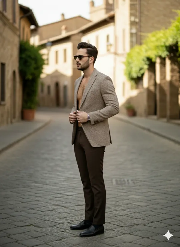 Imported_Tan_Micro_Textured_Birdseye_Smart_Fit_Coat_For_Men