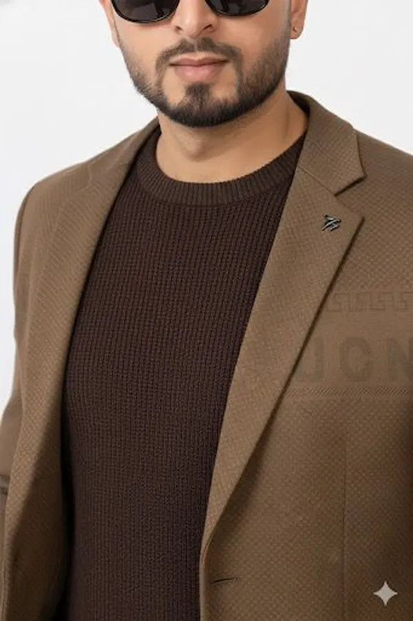 Imported_Brown_Micro_Textured_Birdseye_Smart_Fit_Coat_For_Men
