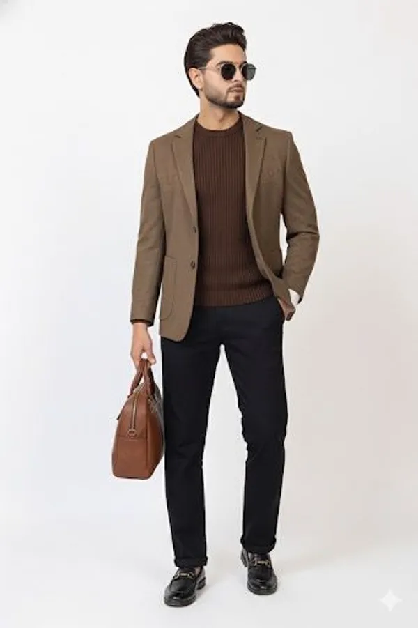 Imported_Brown_Micro_Textured_Birdseye_Smart_Fit_Coat_For_Men