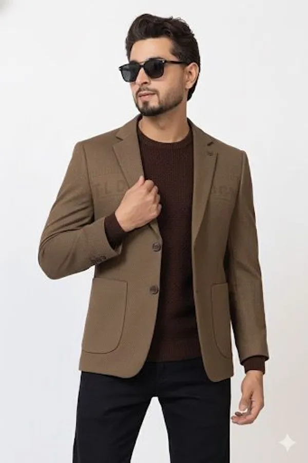 Imported_Brown_Micro_Textured_Birdseye_Smart_Fit_Coat_For_Men