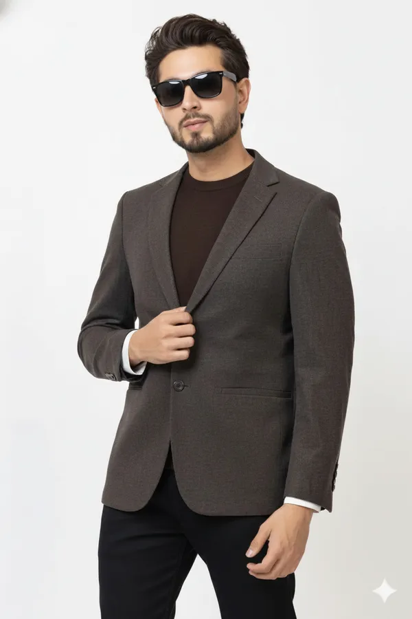 Imported_Brown_Micro_Textured_Birdseye_Smart_Fit_Coat_For_Men