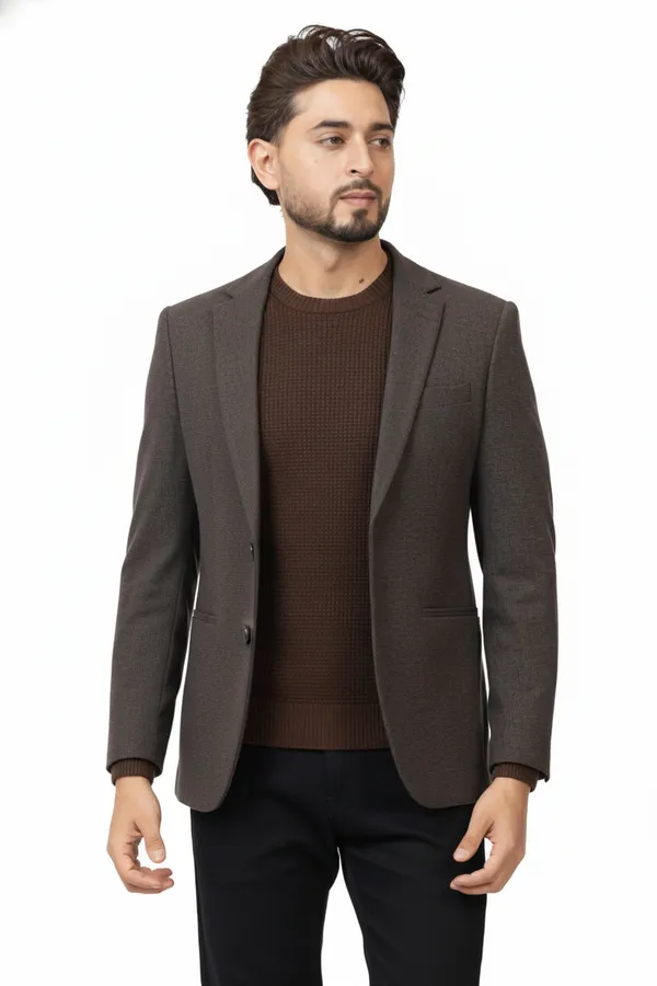 Imported_Brown_Micro_Textured_Birdseye_Smart_Fit_Coat_For_Men