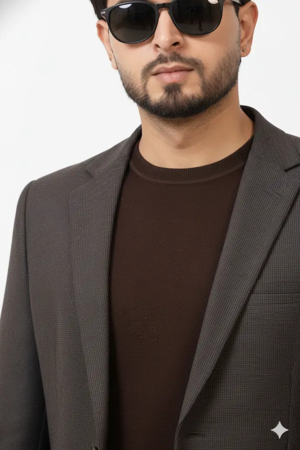 Imported_Brown_Micro_Textured_Birdseye_Smart_Fit_Coat_For_Men