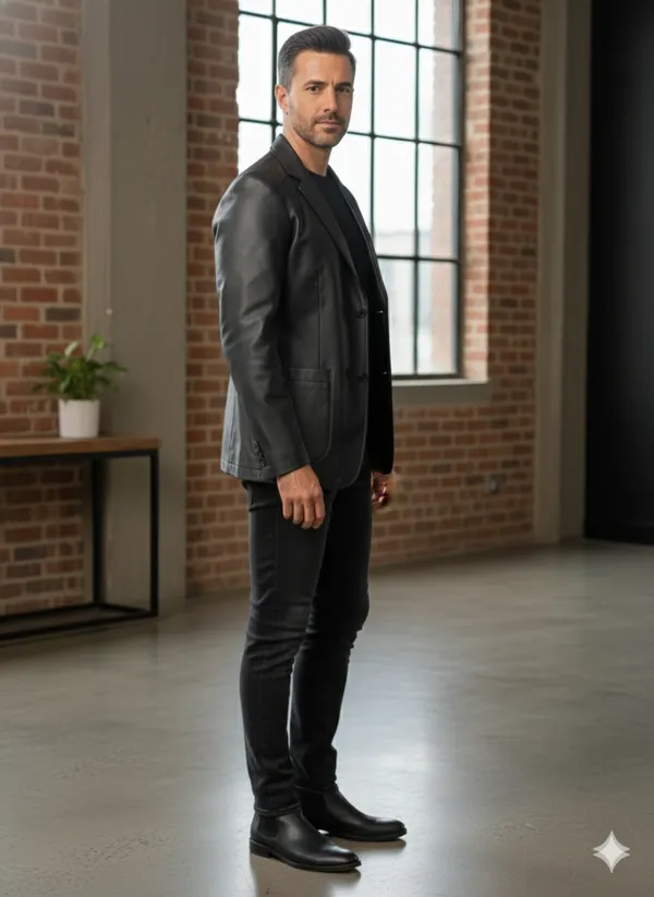Imported_Black_Lambskin_Nappa_Leather_Smart_Fit_Coat_For_Men