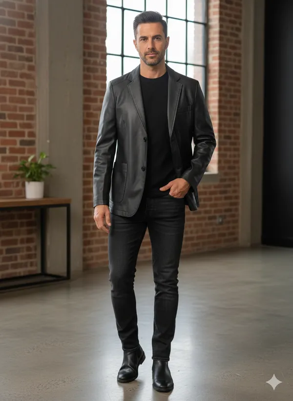 Imported_Black_Lambskin_Nappa_Leather_Smart_Fit_Coat_For_Men